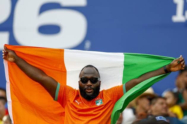 PHILADELPHIA - Ivory Coast fan prior to the FIFA 2026 World Cup Group E match between Ivory Coast and Ecuador at Philadelphia Stadium on June 15, 2026, in Philadelphia, United States. MAURICE VAN STEEN ANP FIFA World Cup, WM, Weltmeisterschaft, Fussball 2026 2025-2026 xVIxANPxSportx xMauricexvanxSteenxIVx 561028509 originalFilename: 561028509.jpg