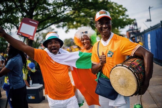 Ivory Coast vs. Ecuador FILADÃ LFIA, PN - 14.06.2026: IVORY COAST VS. ECUADOR - Fans before the match between Ivory Coast and Ecuador, valid for the first round of the group stage of the 2026 World Cup, held at Lincoln Financial Field in Philadelphia, United States. (Photo: Marcelo Machado de Melo Fotoarena) x2961975x  MarceloxMachadoxdexMelo