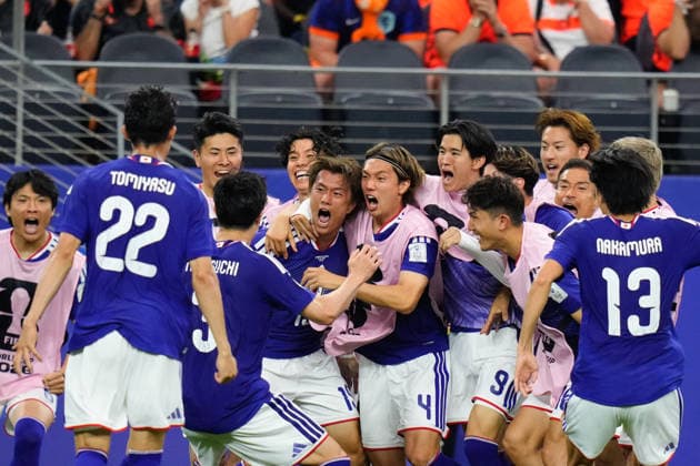 Netherlands v Japan: Group F - FIFA World Cup, WM, Weltmeisterschaft, Fussball 2026 Koki Ogawa of Japan celebrates a goal scored by Daichi Kamada of Japan during the FIFA World Cup 2026 Group F match between Netherlands and Japan at Dallas Stadium on June 14, 2026 in Dallas, Texas. Dallas TX United States  Copyright: xJosexBretonx originalFilename:bretonhernandez-netherla260614_npIpd.jpg