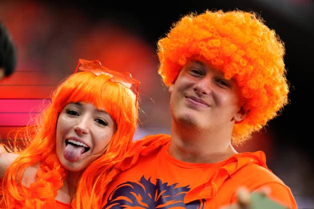 Netherlands v Japan: Group F - FIFA World Cup, WM, Weltmeisterschaft, Fussball 2026 Supporters of Netherlands pose for the photo during the FIFA World Cup 2026 Group F match between Netherlands and Japan at Dallas Stadium on June 14, 2026 in Dallas, Texas. Dallas TX United States  Copyright: xJosexBretonx originalFilename:bretonhernandez-netherla260614_npWHg.jpg