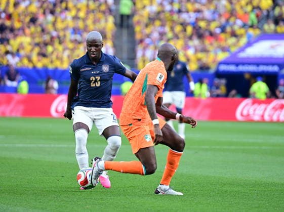Ivory Coast v Ecuador - FIFA World Cup, WM, Weltmeisterschaft, Fussball 2026 - Group E PHILADELPHIA, UNITED STATES - JUNE 14: Moises Caicedo (23) of Ecuador in action during the 2026 FIFA World Cup First Stage Group E match between Ivory Coast and Ecuador at Lincoln Financial Field (Philadelphia Stadium) in Philadelphia, Pennsylvania, United States on June 14, 2026. Abdulhamid Hosbas Anadolu Pennsylvania United States. Editorial use only. Please get in touch for any other usage.  Copyright: x2026xAnadoluxAbdulhamidxHosbasx