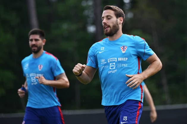 Alexandria, USA, 140626. Croatian player Nikola Vlasic during the training session of the Croatian football national team, Nationalteam in the base camp at Episcopal Highschool during the FIFA World Cup, WM, Weltmeisterschaft, Fussball Photo: Boris Kovacev CROPIX Copyright: xxBorisxKovacevx xCROPIXx croatia_training01-140626