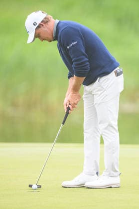 CALEDON, ON - JUNE 14: Bud Cauley of the United States makes his putt on the 18th green to win the tournament during the final round of the RBC Canadian Open 2026 at TPC Toronto at Osprey Valley North Course on June 14, 2026 in Caledon, Ontario. (Photo by Julian Avram Icon Sportswire) GOLF: JUN 14 PGA, Golf Herren RBC Canadian Open EDITORIAL USE ONLY Icon2606140037