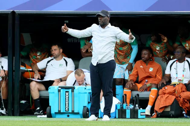 Cote D Ivoire v Ecuador: Group E - FIFA World Cup, WM, Weltmeisterschaft, Fussball 2026 Emerse Fae, Head Coach of Cote D Ivoire on the side line during the FIFA World Cup 2026 Group E match between Cote D Ivoire and Ecuador at Philadelphia Stadium on June 14, 2026 in Philadelphia, United States. WARNING! This Photograph May Only Be Used For Newspaper And Or Magazine Editorial Purposes. May Not Be Used For Publications Involving 1 player, 1 Club Or 1 Competition Without Written Authorisation From Football DataCo Ltd. For Any Queries, Please Contact Football DataCo Ltd on +44 (0) 207 864 9121 Philadelphia Philadelphia Stadium PA United States Copyright: xAllstarxPicturexLibraryxLtdx
