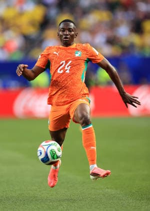 Football - FIFA World Cup, WM, Weltmeisterschaft, Fussball - Group E - Ivory Coast v Ecuador 14th June 2026 - FIFA World Cup - Group E - Ivory Coast v Ecuador - Bazoumana Toure of Ivory Coast - Photo: Simon Stacpoole Offside. Philadelphia USA