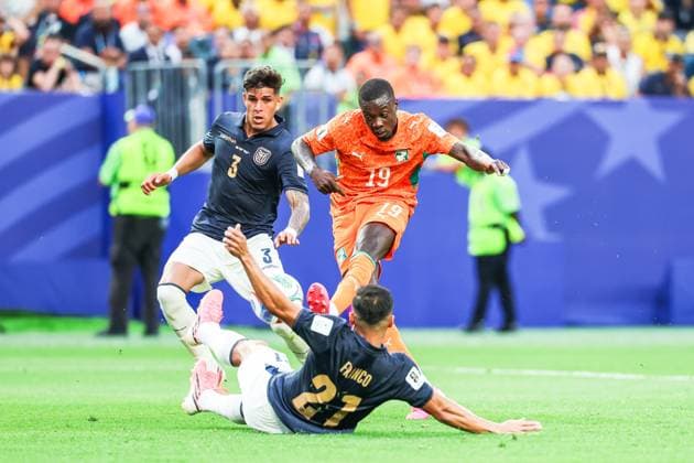 RECORD DATE NOT STATED FIFA World Cup, WM, Weltmeisterschaft, Fussball 2026 - Group E - Ivory Coast v Ecuador Nicolas Pepe player of Ivory Coast shoots at goal during the match between Ivory Coast and Ecuador in the first round of Group E of the 2026 FIFA World Cup group stage at Philadelphia Stadium, in Philadelphia, United States, on Sunday, June 14, 2026.(Foto: William Volcov Brazil Photo Press IMAGO) Sports Philadelphia PA United States of America Copyright: xWILLIAMxVOLCOVx