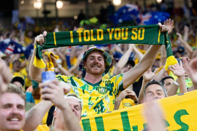June 13, 2026, Vancouver, British Columbia, Canada: Australia fans celebrate during the FIFA World Cup, WM, Weltmeisterschaft, Fussball 2026 Group D match between Australia and Türkiye at BC Place. World Cup 2026: Group D: Australia 2:0 Turkiye  - ZUMA 20260613_mda_c318_328 Copyright: xJohnxCarusix