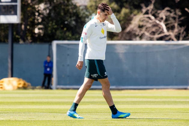 SOCCER AUSTRALIA TRAINING, Socceroos player Cristian Volpato seen during a training session at the Oakland Roots Sports Club in Alameda, California, United States, Sunday, June 14, 2026. ( NO ARCHIVING Alameda California United States  Copyright: xJasonxHenryx 20260615193554417820