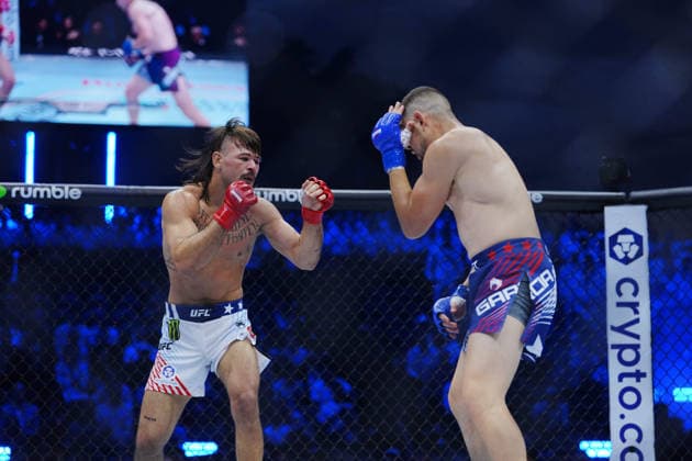 UFC Freedom 250 WASHINGTON, DC - June 14, 2026 : Diego Lopes and Steve Garcia meet in the octagon for a 3-round bout at UFC Freedom 250 at The White House South Lawn on June 14, 2026 in Las Vegas, NV. (Photo by Louis Grasse PXImages) WASHINGTON, DC The White House South Lawn DC USA Copyright: xLouisxGrassex