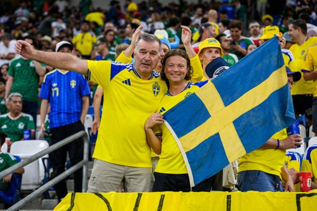 260614 Fans of Sweden ahead of the FIFA World Cup, WM, Weltmeisterschaft, Fussball 2026 football match between Sweden and Tunisia on June 14, 2026 in Monterrey. Photo: Petter Arvidson BILDBYRAN kod PA PA1234 bbeng fotboll football soccer fotball vm fotbolls-vm fotball-vm fotbolls-vm 2026 fifa world cup 2026 sverige sweden sverige a tunisien tunisia publik