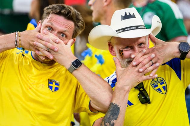 260614 Fans of Sweden ahead of the FIFA World Cup, WM, Weltmeisterschaft, Fussball 2026 football match between Sweden and Tunisia on June 14, 2026 in Monterrey. Photo: Petter Arvidson BILDBYRAN kod PA PA1234 bbeng fotboll football soccer fotball vm fotbolls-vm fotball-vm fotbolls-vm 2026 fifa world cup 2026 sverige sweden sverige a tunisien tunisia publik
