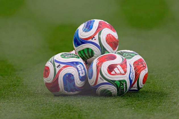 Official balls seen during FIFA World Cup, WM, Weltmeisterschaft, Fussball 2026 game between national teams of Sweden and Tunisia (Alejandro Espino Ball Raw Images) Monterrey Monterrey Stadium Mexico Copyright: xAlejandroxEspinox alejandroespino_swedentunisia_2526_1-3