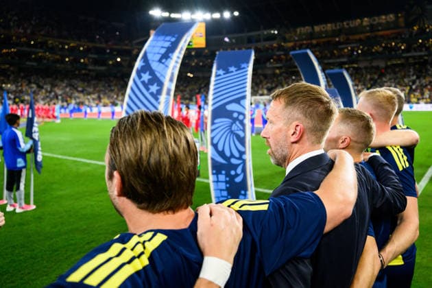 260614 Head coach Graham Potter of Sweden during the FIFA World Cup, WM, Weltmeisterschaft, Fussball 2026 football match between Sweden and Tunisia on June 14, 2026 in Monterrey. Photo: Joel Marklund BILDBYRAN kod JM PA1234 bbeng fotboll football soccer fotball vm fotbolls-vm fotball-vm fotbolls-vm 2026 fifa world cup 2026 sverige sweden sverige a tunisien tunisia