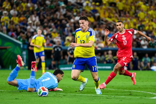 260614 Viktor Gyökeres of Sweden during the FIFA World Cup, WM, Weltmeisterschaft, Fussball 2026 football match between Sweden and Tunisia on June 14, 2026 in Monterrey. Photo: Petter Arvidson BILDBYRAN kod PA PA1234 bbeng fotboll football soccer fotball vm fotbolls-vm fotball-vm fotbolls-vm 2026 fifa world cup 2026 sverige sweden sverige a tunisien tunisia bbauto