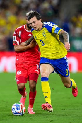 260614 Victor Nilsson Lindelöf of Sweden during the FIFA World Cup, WM, Weltmeisterschaft, Fussball 2026 football match between Sweden and Tunisia on June 14, 2026 in Monterrey. Photo: Petter Arvidson BILDBYRAN kod PA PA1234 bbeng fotboll football soccer fotball vm fotbolls-vm fotball-vm fotbolls-vm 2026 fifa world cup 2026 sverige sweden sverige a tunisien tunisia bbauto