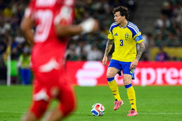 260614 Victor Nilsson Lindelöf of Sweden during the FIFA World Cup, WM, Weltmeisterschaft, Fussball 2026 football match between Sweden and Tunisia on June 14, 2026 in Monterrey. Photo: Petter Arvidson BILDBYRAN kod PA PA1234 bbeng fotboll football soccer fotball vm fotbolls-vm fotball-vm fotbolls-vm 2026 fifa world cup 2026 sverige sweden sverige a tunisien tunisia bbauto