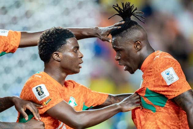 Ivory Coast vs. Ecuador FILADÃ LFIA, PN - 14.06.2026: IVORY COAST VS. ECUADOR - Ivory Coast players celebrate the goal during the match against Ecuador, valid for the group stage of the 2026 FIFA World Cup, WM, Weltmeisterschaft, Fussball held at Lincoln Financial Field, in Philadelphia, Pennsylvania, United States, this Sunday (14). (Photo: Danilo Fernandes Fotoarena) x2962231x  DaniloxFernandes