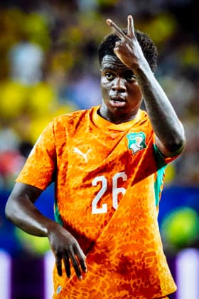 Christ Inao Oulai of Ivory Coast during a group stage match of the 2026 FIFA Men s World Cup between Ivory Coast and Ecuador at Philadelphia Stadium in Philadelphia on June 14, 2026. Richard Callis Fotoarena (Richard Callis SPP)  Copyright: xRichardxCallisx xSPPx spp-en-RiCa-2962237