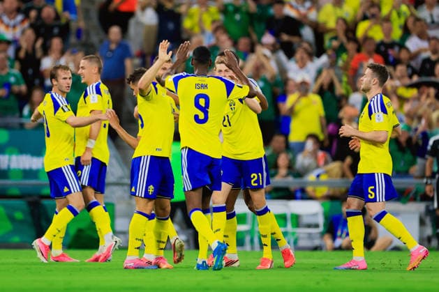 FIFA World Cup, WM, Weltmeisterschaft, Fussball 2026 SWEDEN VS TUNISIA FIFA WORLD CUP 2026 SWEDEN VS TUNISIA 14062026 MONTERREY, NUEVO LEON. Action photo of Alexander Isak (9) of Sweden celebrating a goal scored, during Round 1 Goup F game of the FIFA World Cup 2026, held at the Estadio Monterrey of Monterrey, Nuevo Leon. Foto de accion de Alexander Isak (9) de Suecia celebrando un gol anotado, durante juego de Ronda 1 del Grupo F de la Copa del Mundo 2026 de la FIFA, celebrado en el Estadio Monterrey de Monterrey, Nuevo Leon. PHOTO BY IMAGENSHOP AGENCIA FOTOGRAFICA MONTERREY NUEVO LEON MEXICO