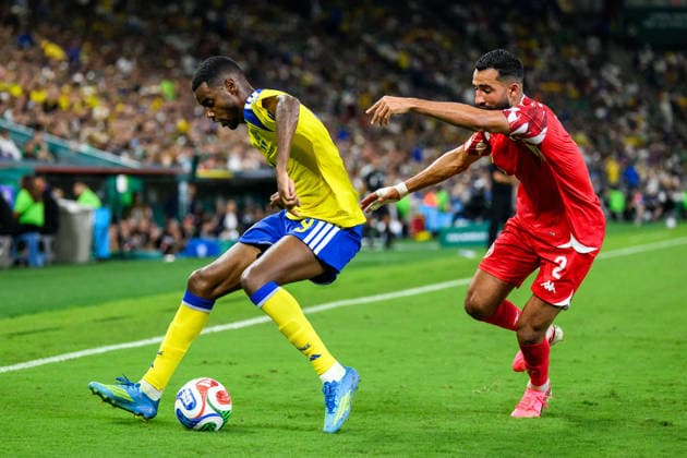 260614 Alexander Isak of Sweden and Ali Abdi of Tunisia during the FIFA World Cup, WM, Weltmeisterschaft, Fussball 2026 football match between Sweden and Tunisia on June 14, 2026 in Monterrey. Photo: Joel Marklund BILDBYRAN kod JM PA1234 bbeng fotboll football soccer fotball vm fotbolls-vm fotball-vm fotbolls-vm 2026 fifa world cup 2026 sverige sweden sverige a tunisien tunisia