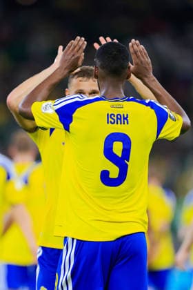 FIFA World Cup, WM, Weltmeisterschaft, Fussball 2026 SWEDEN VS TUNISIA FIFA WORLD CUP 2026 SWEDEN VS TUNISIA 14062026 MONTERREY, NUEVO LEON. Action photo of Alexander Isak (9) of Sweden celebrating a goal scored, during Round 1 Group F game of the FIFA World Cup 2026, held at the Estadio Monterrey of Monterrey, Nuevo Leon. Foto de accion de Alexander Isak (9) de Suecia celebrando un gol anotado, durante juego de Ronda 1 del Grupo F de la Copa del Mundo 2026 de la FIFA, celebrado en el Estadio Monterrey de Monterrey, Nuevo Leon. PHOTO BY IMAGENSHOP AGENCIA FOTOGRAFICA MONTERREY NUEVO LEON MEXICO
