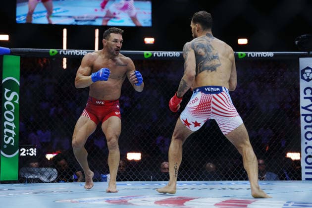 UFC Freedom 250 WASHINGTON, DC - June 14, 2026 : Mauricio Ruffy and Michael Chandler meet in the octagon for a 3-round bout at UFC Freedom 250 at The White House South Lawn on June 14, 2026 in Las Vegas, NV. (Photo by Louis Grasse PXImages) WASHINGTON, DC The White House South Lawn DC USA Copyright: xLouisxGrassex