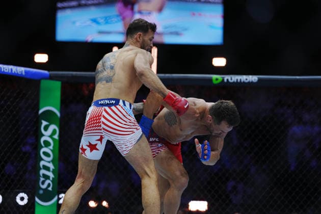 UFC Freedom 250 WASHINGTON, DC - June 14, 2026 : Mauricio Ruffy and Michael Chandler meet in the octagon for a 3-round bout at UFC Freedom 250 at The White House South Lawn on June 14, 2026 in Las Vegas, NV. (Photo by Louis Grasse PXImages) WASHINGTON, DC The White House South Lawn DC USA Copyright: xLouisxGrassex