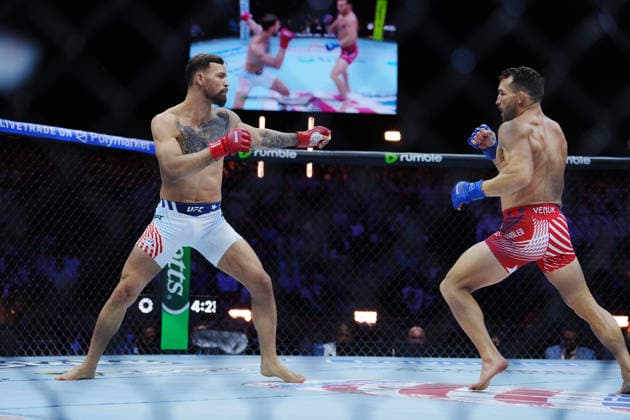 UFC Freedom 250 WASHINGTON, DC - June 14, 2026 : Mauricio Ruffy and Michael Chandler meet in the octagon for a 3-round bout at UFC Freedom 250 at The White House South Lawn on June 14, 2026 in Las Vegas, NV. (Photo by Louis Grasse PXImages) WASHINGTON, DC The White House South Lawn DC USA Copyright: xLouisxGrassex