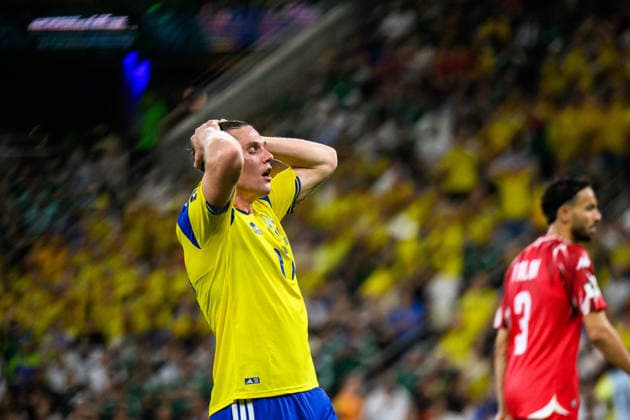 260614 Viktor Gyökeres of Sweden reacts during the FIFA World Cup, WM, Weltmeisterschaft, Fussball 2026 football match between Sweden and Tunisia on June 14, 2026 in Monterrey. Photo: Joel Marklund BILDBYRAN kod JM PA1234 bbeng fotboll football soccer fotball vm fotbolls-vm fotball-vm fotbolls-vm 2026 fifa world cup 2026 sverige sweden sverige a tunisien tunisia depp