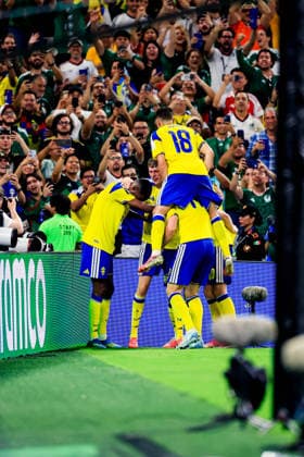 FIFA World Cup, WM, Weltmeisterschaft, Fussball 2026 SWEDEN VS TUNISIA FIFA WORLD CUP 2026 SWEDEN VS TUNISIA 14062026 MONTERREY, NUEVO LEON. Action photo of players of Sweden celebrating a goal, during Round 1 Group F game of the FIFA World Cup 2026, held at the Estado Monterrey of Monterrey, Nuevo Leon. Foto de accion de jugadores de Suecia celebrando un gol, durante juego de Ronda 1 del Grupo F de la Copa del Mundo 2026 de la FIFA, celebrado en el Estadio Monterrey de Monterrey, Nuevo Leon. PHOTO BY IMAGENSHOP AGENCIA FOTOGRAFICA MONTERREY MEXICO CITY MEXICO
