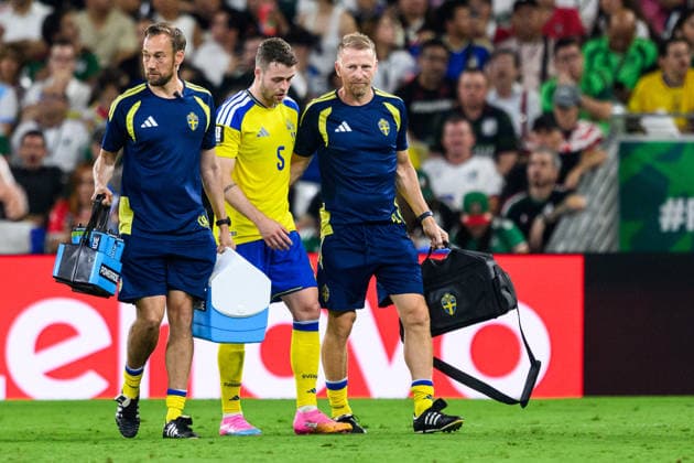 260614 Gabriel Gudmundsson of Sweden during the FIFA World Cup, WM, Weltmeisterschaft, Fussball 2026 football match between Sweden and Tunisia on June 14, 2026 in Monterrey. Photo: Petter Arvidson BILDBYRAN kod PA PA1234 bbeng fotboll football soccer fotball vm fotbolls-vm fotball-vm fotbolls-vm 2026 fifa world cup 2026 sverige sweden sverige a tunisien tunisia bbauto