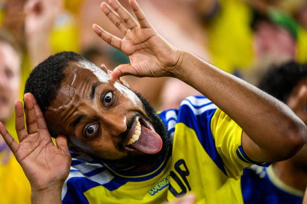 260614 A fan of Sweden celebrates after the FIFA World Cup, WM, Weltmeisterschaft, Fussball 2026 football match between Sweden and Tunisia on June 14, 2026 in Monterrey. Photo: Petter Arvidson BILDBYRAN kod PA PA1234 bbeng fotboll football soccer fotball vm fotbolls-vm fotball-vm fotbolls-vm 2026 fifa world cup 2026 sverige sweden sverige a tunisien tunisia jubel publik *** 260614 A fan of Sweden celebrates after the FIFA World Cup 2026 football match between Sweden and Tunisia on June 14, 2026 in Monterrey Photo Petter Arvidson BILDBYRAN code PA PA1234 bbeng fotboll football soccer fotball vm fotbolls vm fotball vm fotbolls vm 2026 fifa world cup 2026 sverige sweden sverige a tunisien tunisia jubel publik  Copyright: PETTERxARVIDSON BB260614PA269