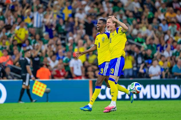 FIFA World Cup, WM, Weltmeisterschaft, Fussball 2026 SWEDEN VS TUNISIA FIFA WORLD CUP 2026 SWEDEN VS TUNISIA 14062026 MONTERREY, NUEVO LEON. Action photo of Mattias Svanberg (19) of Sweden celebrating a goal, during Round 1 Group F game of the FIFA World Cup 2026, held at the Estado Monterrey of Monterrey, Nuevo Leon. Foto de accion de Mattias Svanberg (19) de Suecia celebrando un gol, durante juego de Ronda 1 del Grupo F de la Copa del Mundo 2026 de la FIFA, celebrado en el Estadio Monterrey de Monterrey, Nuevo Leon. PHOTO BY IMAGENSHOP AGENCIA FOTOGRAFICA MONTERREY NUEVO LEON MEXICO