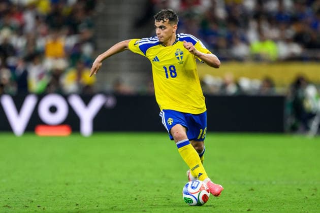 260614 Yasin Ayari of Sweden during the FIFA World Cup, WM, Weltmeisterschaft, Fussball 2026 football match between Sweden and Tunisia on June 14, 2026 in Monterrey. Photo: Petter Arvidson BILDBYRAN kod PA PA1234 bbeng fotboll football soccer fotball vm fotbolls-vm fotball-vm fotbolls-vm 2026 fifa world cup 2026 sverige sweden sverige a tunisien tunisia bbauto