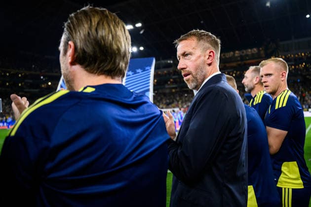 260614 Head coach Graham Potter of Sweden ahead of the FIFA World Cup, WM, Weltmeisterschaft, Fussball 2026 football match between Sweden and Tunisia on June 14, 2026 in Monterrey. Photo: Joel Marklund BILDBYRAN kod JM PA1234 bbeng fotboll football soccer fotball vm fotbolls-vm fotball-vm fotbolls-vm 2026 fifa world cup 2026 sverige sweden sverige a tunisien tunisia