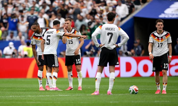 Fussball FIFA WM 2026 Vorrunde Gruppe E in Houston Deutschland - Curacao 14.06.2026 Deutschland v. li., Jonathan Tah, Aleksandar Pavlovic, Nico Schlotterbeck, Kai Havertz, Florian Wirtz