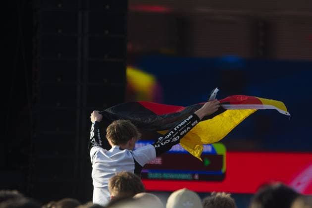 Public View Of German Vs Curacao In Oberhausen Thousands of German football fans gather in front of Rudolf Weber Arena for the public viewing of the 2026 World Cup opening game between Germany and Curacao in Oberhausen, Germany, on June 14, 2026. Oberhausen Germany  Copyright: xYingxTangx originalFilename:tang-wmgerman260520_npyMm.jpg
