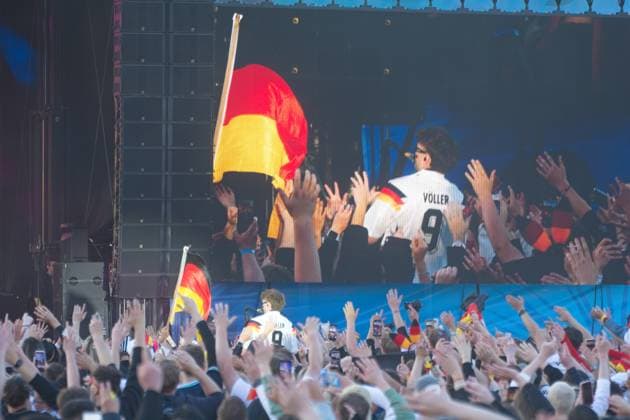 Public View Of German Vs Curacao In Oberhausen Thousands of German football fans gather in front of Rudolf Weber Arena for the public viewing of the 2026 World Cup opening game between Germany and Curacao in Oberhausen, Germany, on June 14, 2026. Oberhausen Germany  Copyright: xYingxTangx originalFilename:tang-wmgerman260520_npeCS.jpg