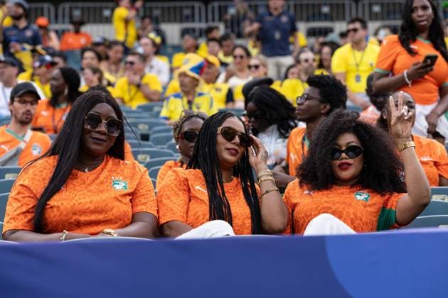 June 14, 2026, Bronx, New York, USA: Fans of Cote d Ivoare team attend group stage game between Ecuador and Cote d Ivoire during FIFA World Cup, WM, Weltmeisterschaft, Fussball 2026 at Philadelphia stadium in Philadelphia, PA, USA on June 13, 2026, Coâ ¢te d Ivoire won 1 - 0. Bronx USA - ZUMAr339 20260614_znp_r339_007 Copyright: xLevxRadinx