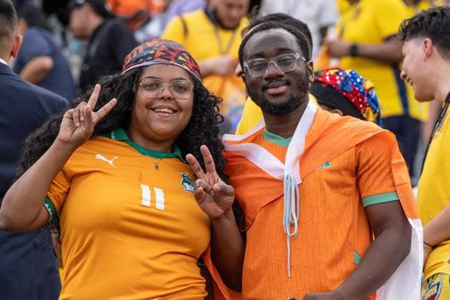 June 14, 2026, Bronx, New York, USA: Fans of Cote d Ivoare team attend group stage game between Ecuador and Cote d Ivoire during FIFA World Cup, WM, Weltmeisterschaft, Fussball 2026 at Philadelphia stadium in Philadelphia, PA, USA on June 13, 2026, Coâ ¢te d Ivoire won 1 - 0. Bronx USA - ZUMAr339 20260614_znp_r339_011 Copyright: xLevxRadinx