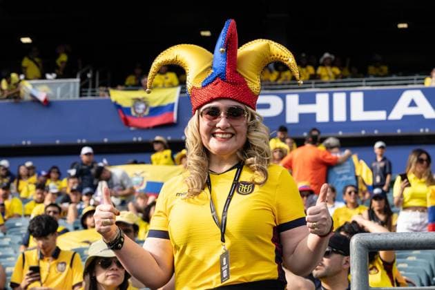 June 14, 2026, Bronx, New York, USA: Fans of Ecuador team attend group stage game between Ecuador and Cote d Ivoire during FIFA World Cup, WM, Weltmeisterschaft, Fussball 2026 at Philadelphia stadium in Philadelphia, PA, USA on June 13, 2026, Coâ ¢te d Ivoire won 1 - 0. FIFA World Cup 2026: Group Stage Match Between Ecuador And Cote D Ivoire  - ZUMAr339 20260614_znp_r339_002 Copyright: xLevxRadinx