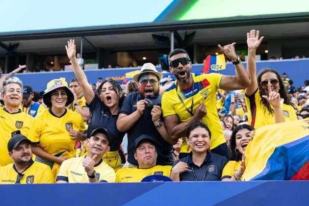 June 14, 2026, Bronx, New York, USA: Fans of Ecuador team attend group stage game between Ecuador and Cote d Ivoire during FIFA World Cup, WM, Weltmeisterschaft, Fussball 2026 at Philadelphia stadium in Philadelphia, PA, USA on June 13, 2026, Coâ ¢te d Ivoire won 1 - 0. FIFA World Cup 2026: Group Stage Match Between Ecuador And Cote D Ivoire  - ZUMAr339 20260614_znp_r339_023 Copyright: xLevxRadinx