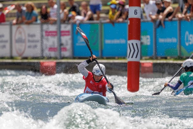 Head bei ICF CANOE SLALOM WORLD CUP, Kanusport, Frauen, Kayak Cross, 2026, am 14.06.2026 in Augsburg, Eiskanal. Bayern Deutschland