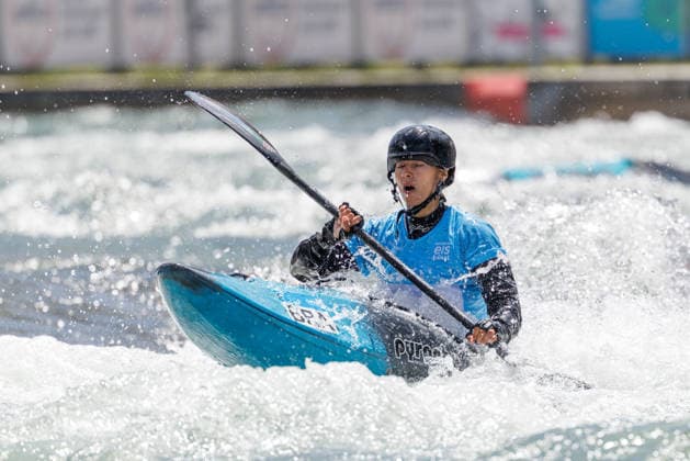 Head bei ICF CANOE SLALOM WORLD CUP, Kanusport, Frauen, Kayak Cross, 2026, am 14.06.2026 in Augsburg, Eiskanal. Bayern Deutschland
