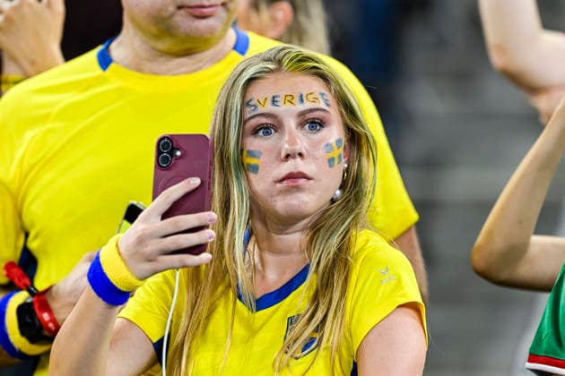 Sweden v Tunisia - FIFA World Cup, WM, Weltmeisterschaft, Fussball 2026 Monterrey, Mexico - June 14: A fan of Sweden cheer during the FIFA World Cup 2026 match between Sweden and Tunisia at Monterrey Stadium on June 14, 2026 in Monterrey, Mexico Monterrey Monterrey Stadium Nuevo Leon Mexico Copyright: xLatinxSportxImagesx