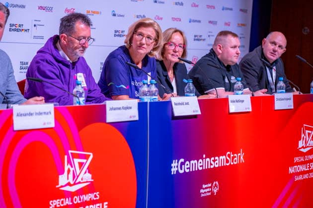 Die Nationalen Spiele der Special Olympics starten am Montag (15.6.2026) im Saarland. Ministerpräsidentin Anke Rehlinger bei der Start-Pressekonferenz in Saarbrücken.