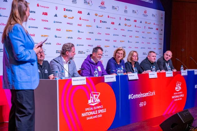 Die Nationalen Spiele der Special Olympics starten am Montag (15.6.2026) im Saarland. Ministerpräsidentin Anke Rehlinger bei der Start-Pressekonferenz in Saarbrücken.