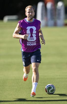 Englands first training session Kansas 14.06.2026 FIFA World Cup, WM, Weltmeisterschaft, Fussball 2026 .The England team arrive at their base camp hotel in Kansas .Englands first training session at their new home from home, Swope soccer village, Kansas..Harry Kane  Copyright: xDarrenxFletcherx NINTCHDBPICT001088342353