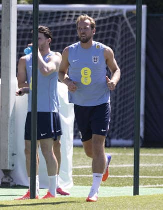 Englands first training session Kansas 14.06.2026 FIFA World Cup, WM, Weltmeisterschaft, Fussball 2026 .The England team arrive at their base camp hotel in Kansas .Englands first training session at their new home from home, Swope soccer village, Kansas..Harry Kane  Copyright: xDarrenxFletcherx NINTCHDBPICT001088437115