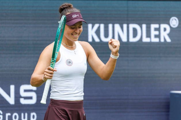 Berlin, 15.06.26, Tennis: VANDA Pharmaceuticals BERLIN TENNIS OPEN 2026 im Steffi-Graf-Stadion. Damen, Einzel, T. J. Brockmann (GER) vs 11 A. Parks (USA). Tessa Johanna Brockmann (Deutschland) freut sich ueber den Sieg. VANDA Pharmaceuticals BERLIN TENNIS OPEN 2026